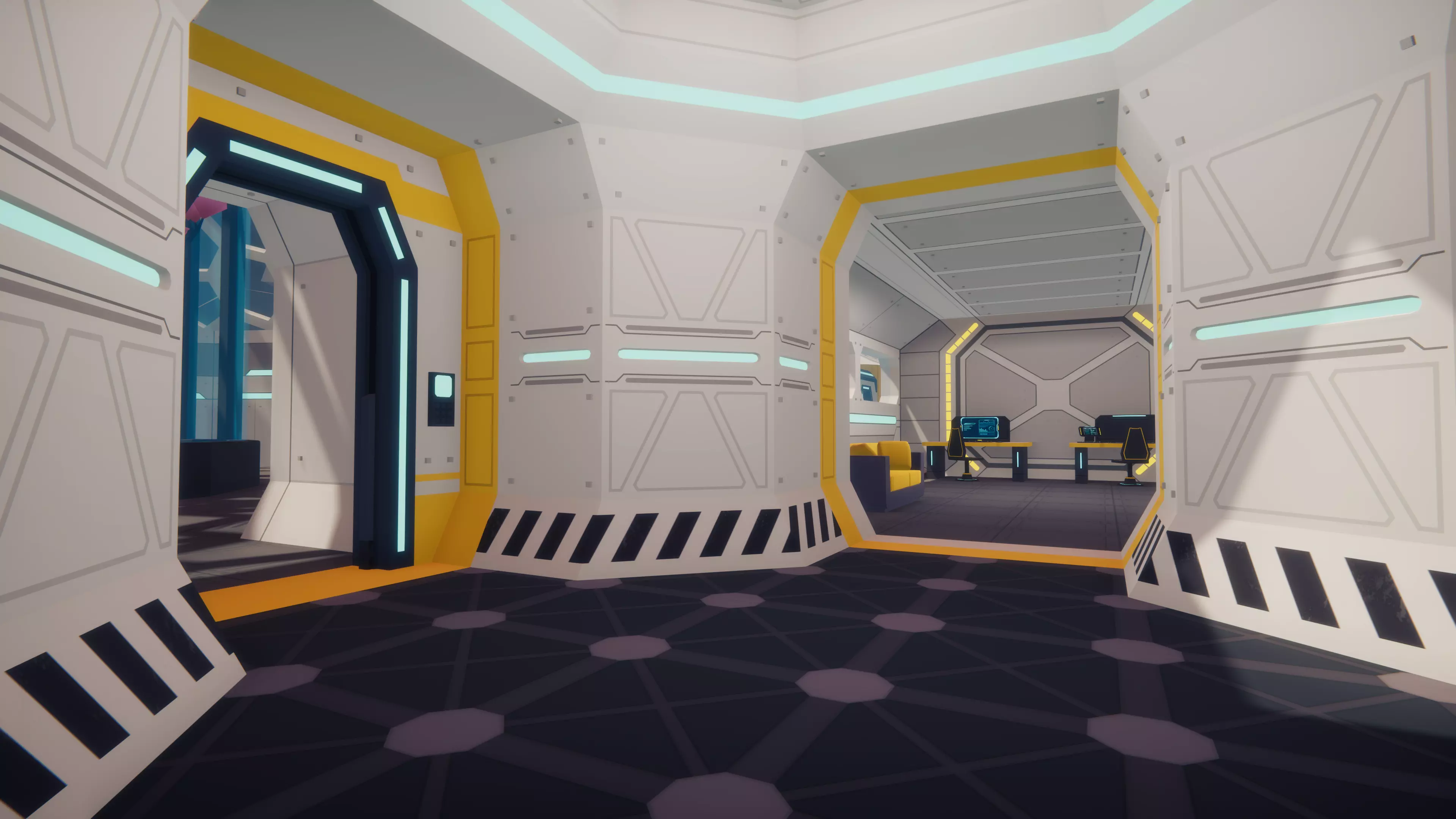 Low Poly Sci-Fi Planet Base Low-poly 3D model_6