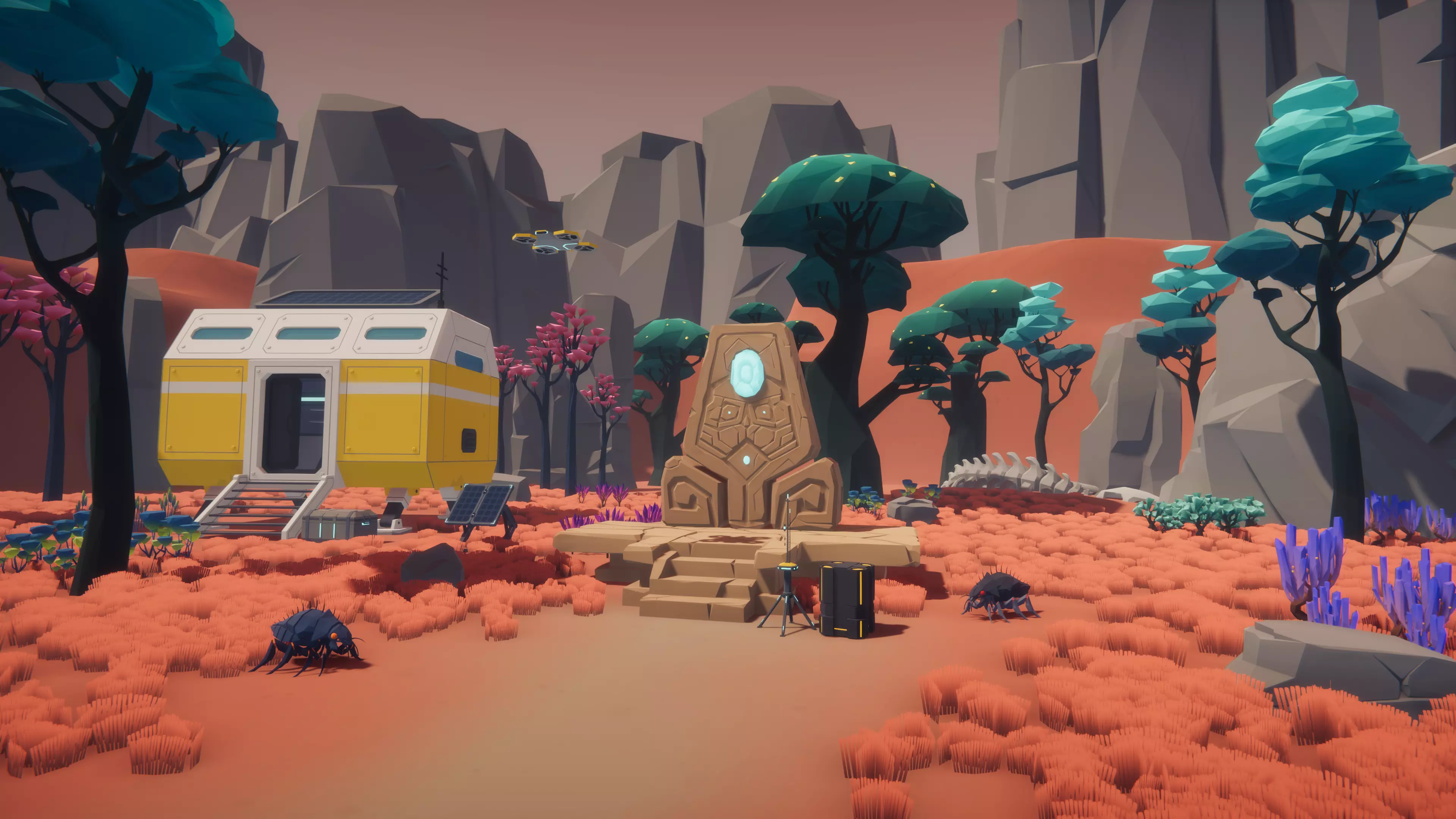 Low Poly Sci-Fi Planet Base Low-poly 3D model_20