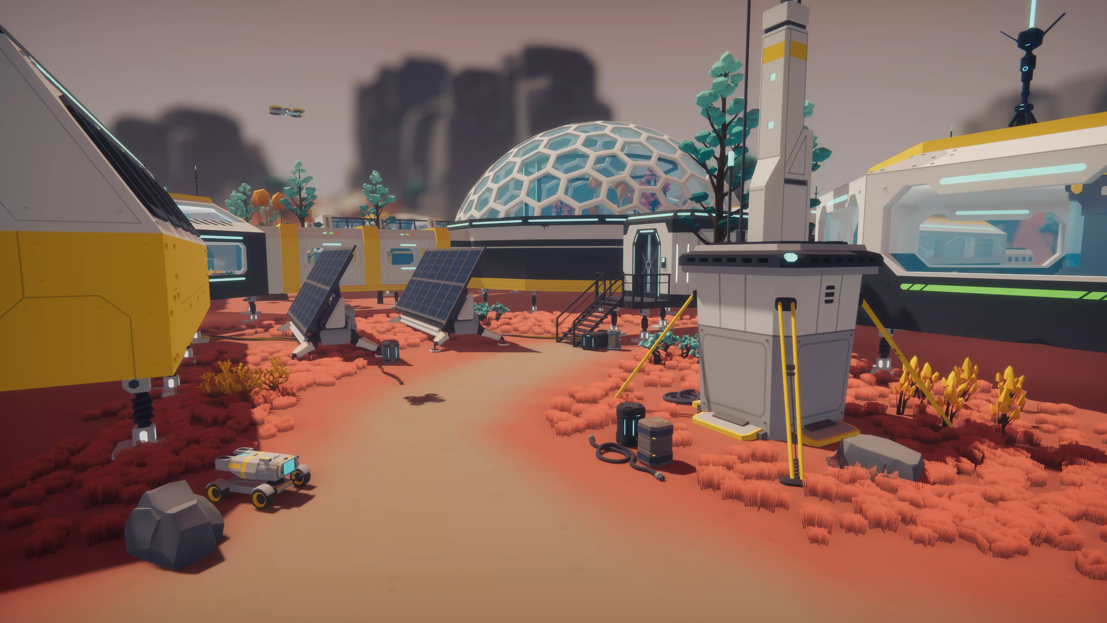 Low Poly Sci-Fi Planet Base Low-poly 3D model_3