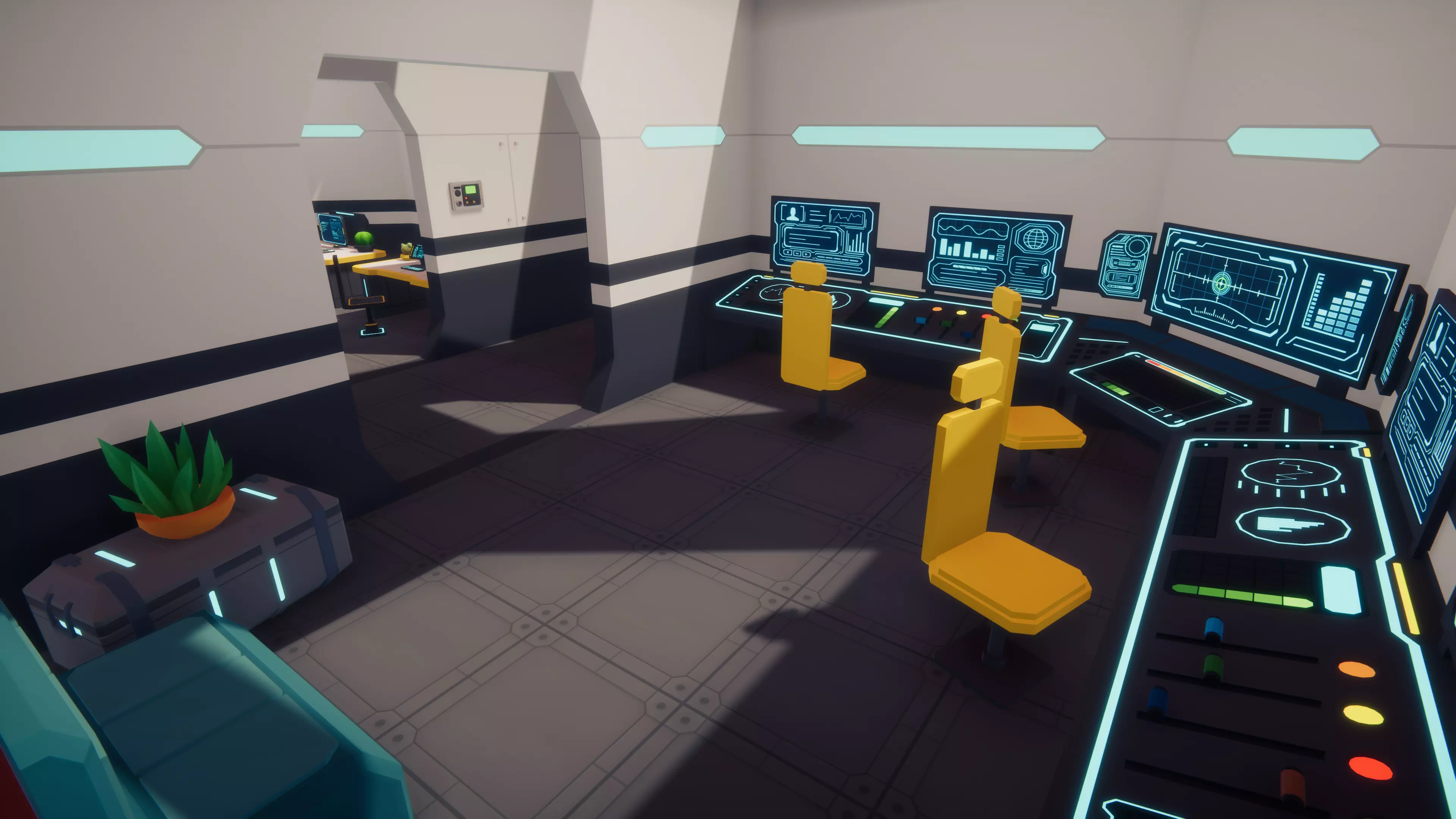 Low Poly Sci-Fi Planet Base Low-poly 3D model_8