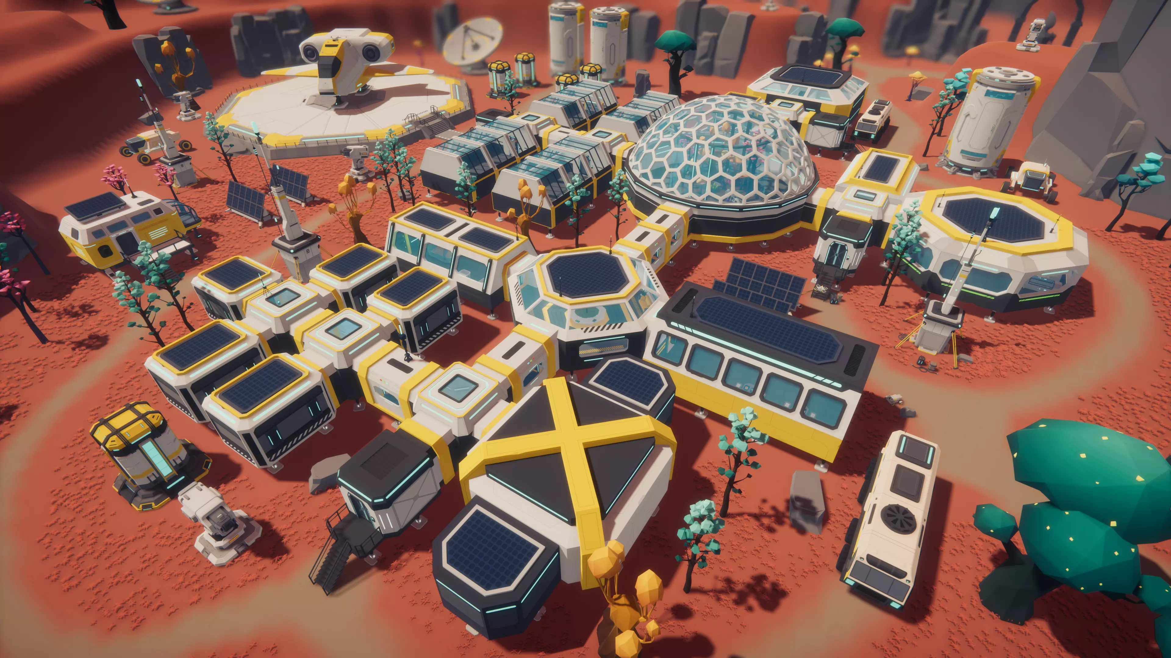 Low Poly Sci-Fi Planet Base Low-poly 3D model_2