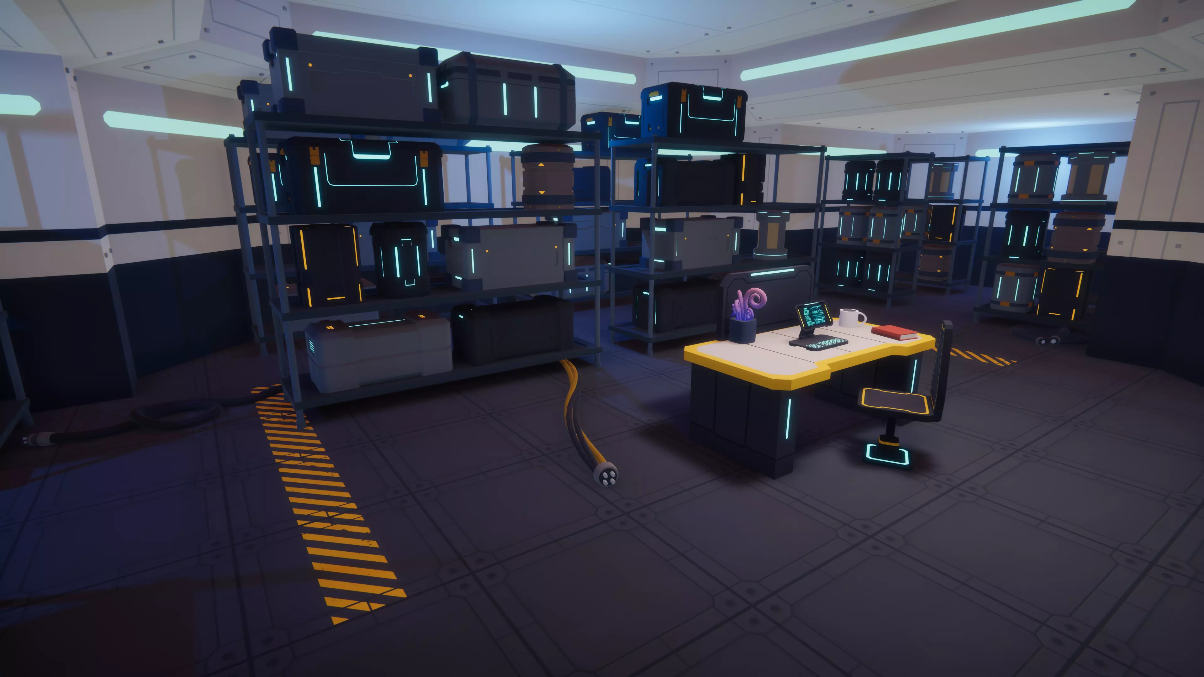 Low Poly Sci-Fi Planet Base Low-poly 3D model_17