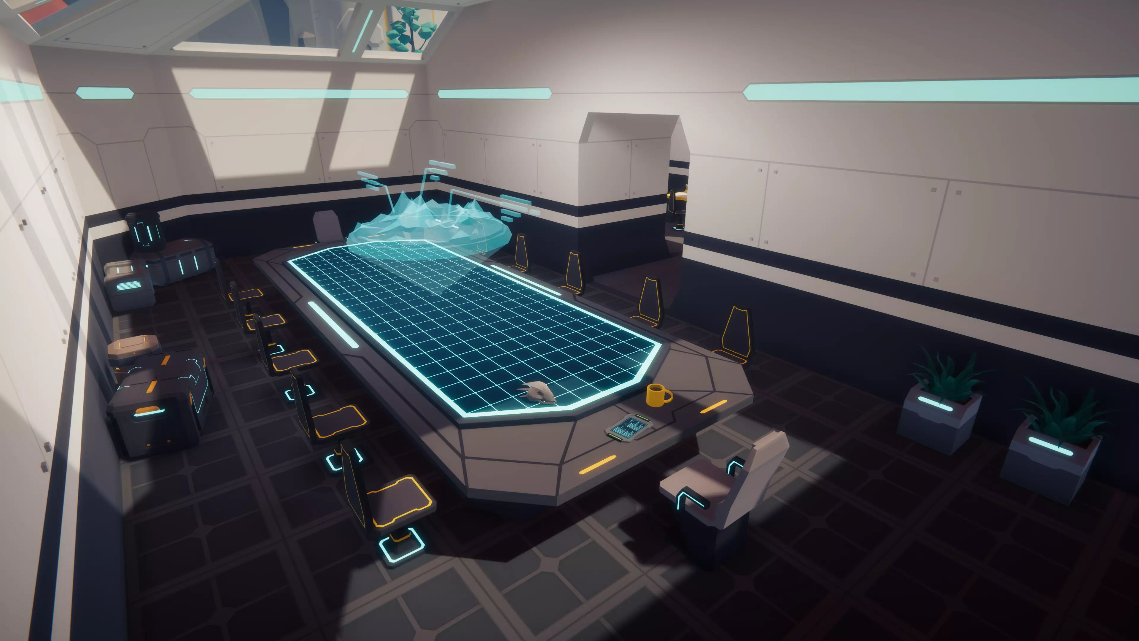 Low Poly Sci-Fi Planet Base Low-poly 3D model_7