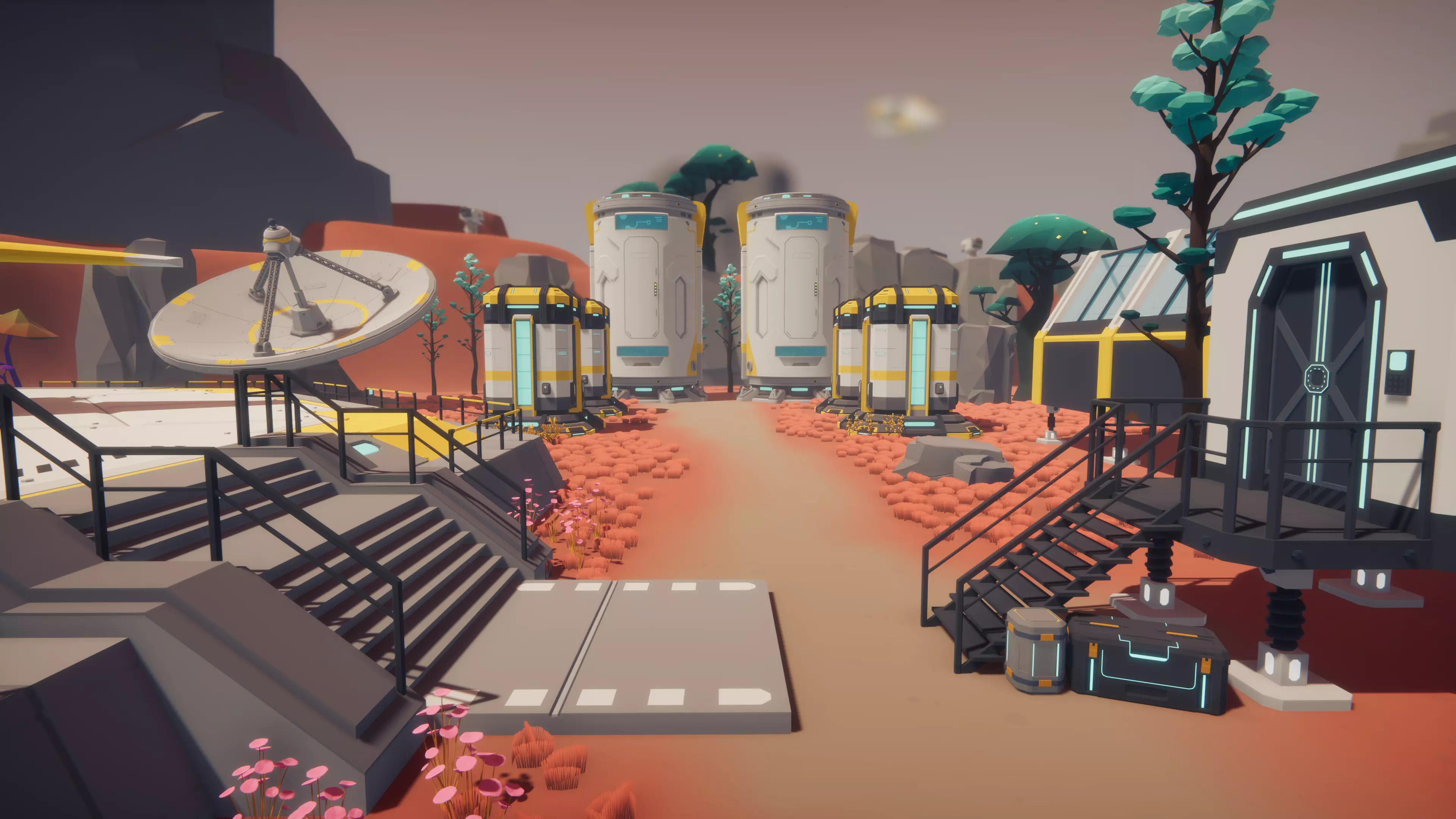 Low Poly Sci-Fi Planet Base Low-poly 3D model_5