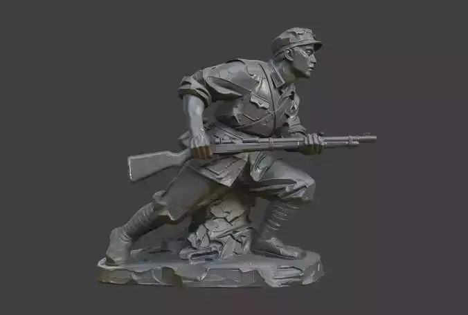Red Army sculptures  Eighth Route Army sculptures 3D print model