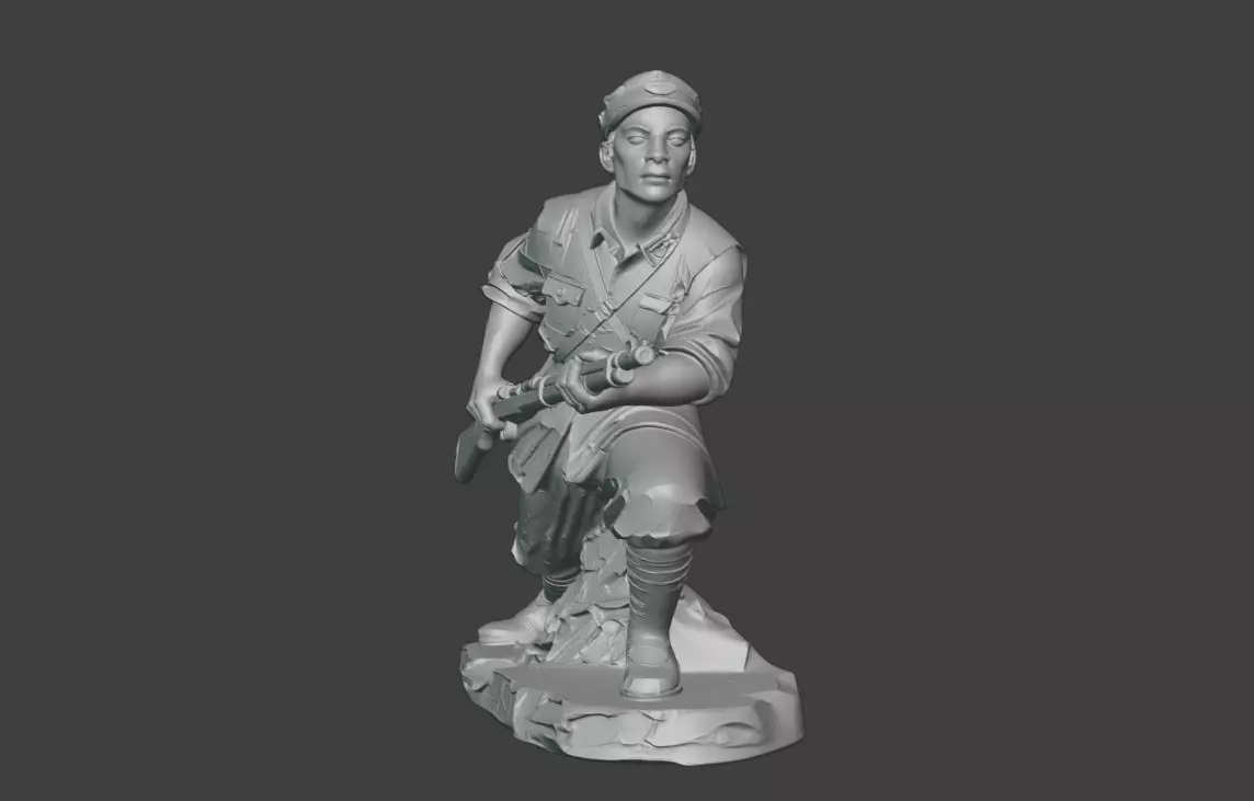 Red Army sculptures  Eighth Route Army sculptures 3D print model_8