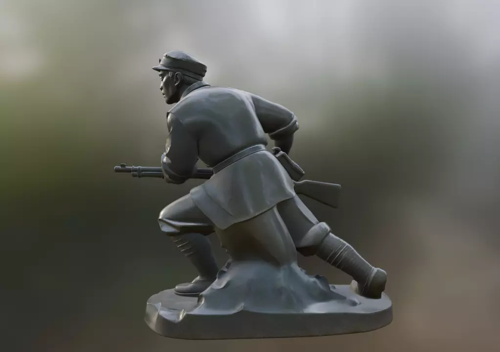 Red Army sculptures  Eighth Route Army sculptures 3D print model_1