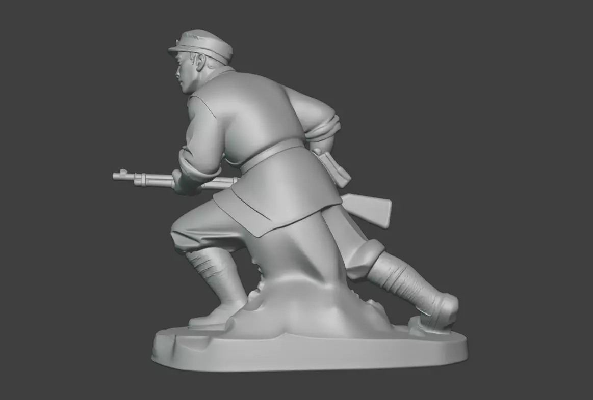 Red Army sculptures  Eighth Route Army sculptures 3D print model_4