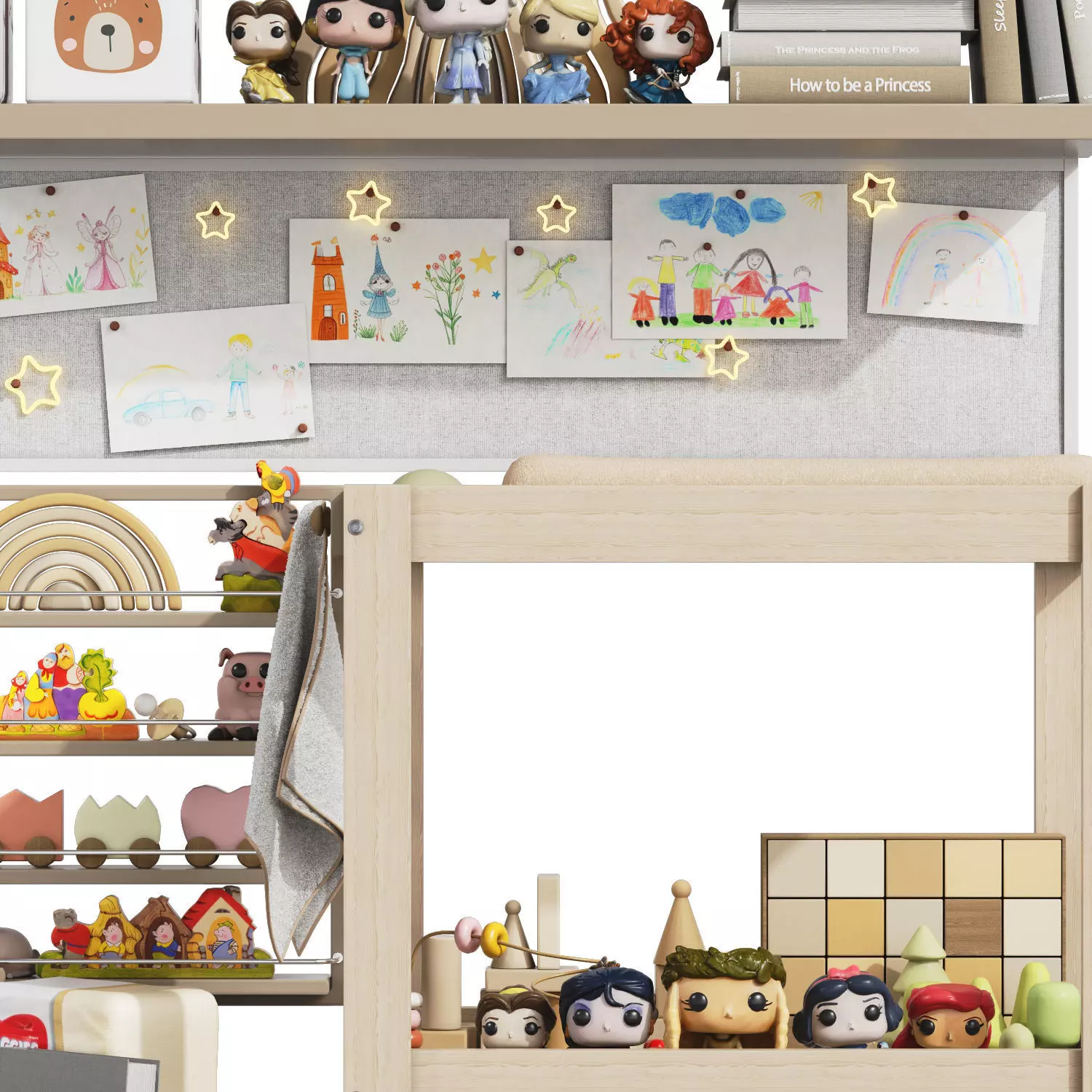 Ikea Sniglar Changing Table with Decor 3D model_4