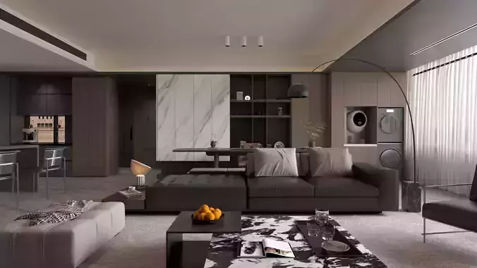 Interior Living Room Scene