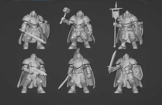 Void Paladins Heavy Line Infantry 6 Poses Print-Ready STL