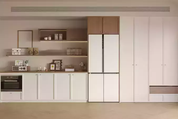 Cream - colored sideboard