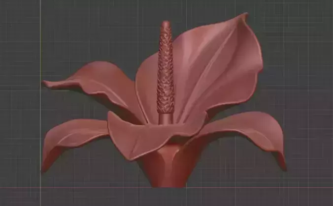 STL jewelry design for the Tang Bird Flower Sculpture