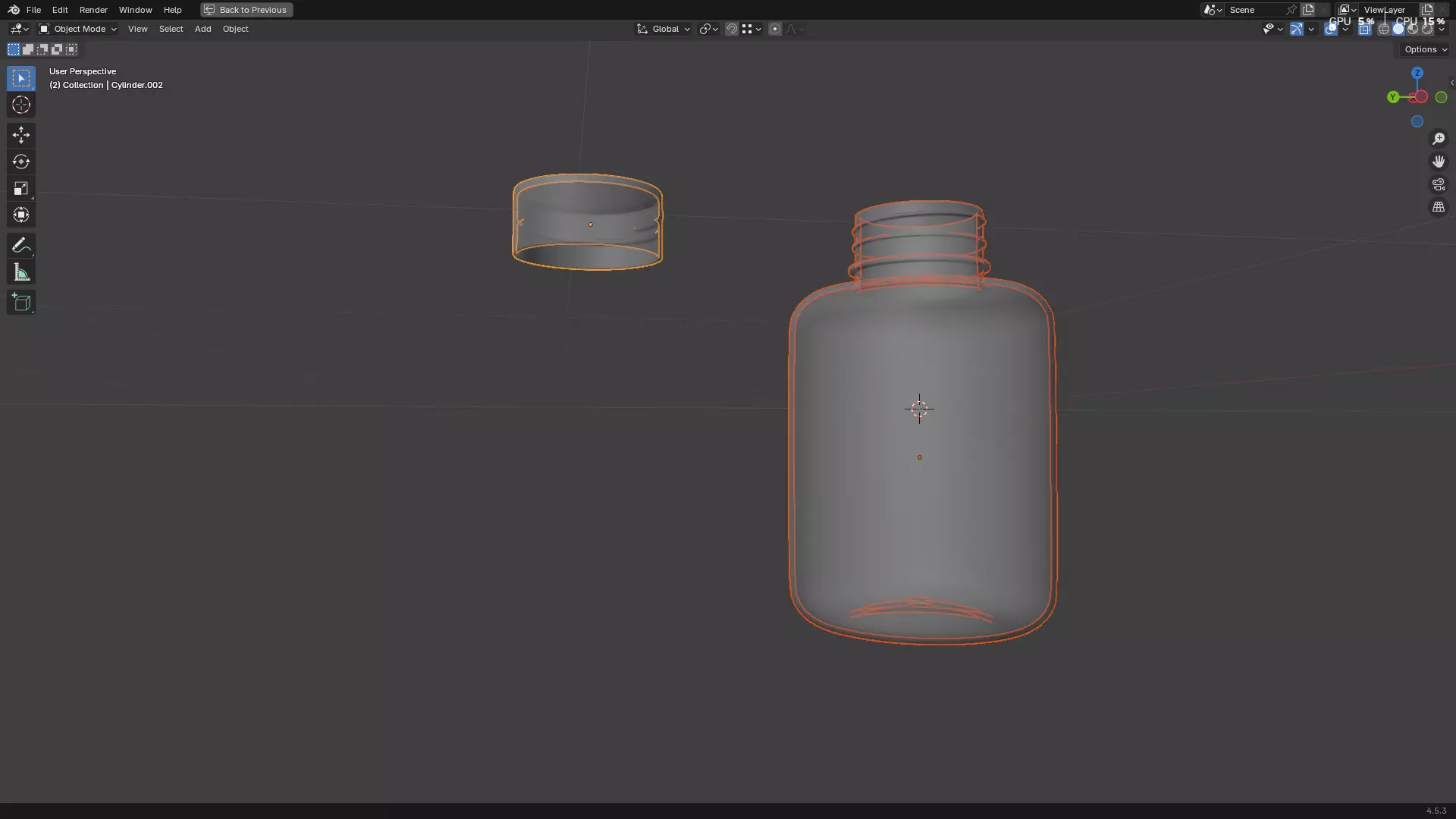 Clear Plastic Bottle PBR 3D model_16