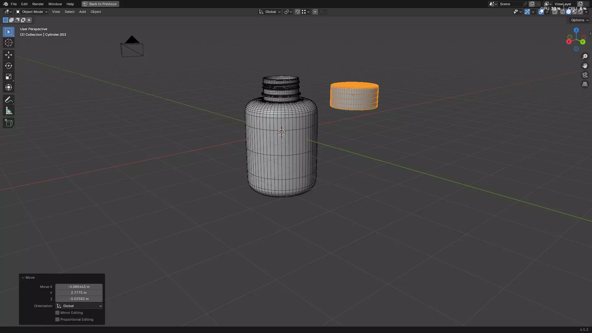 Clear Plastic Bottle PBR 3D model_11