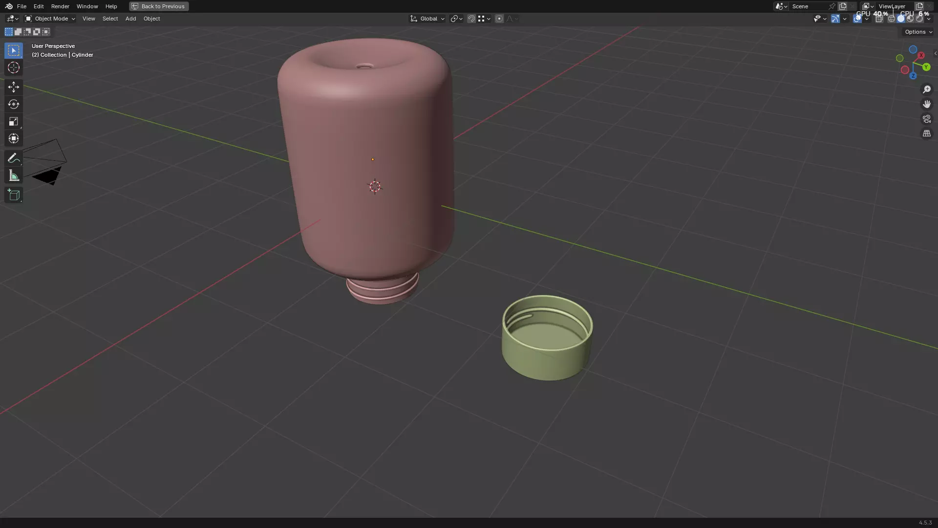 Clear Plastic Bottle PBR 3D model_28