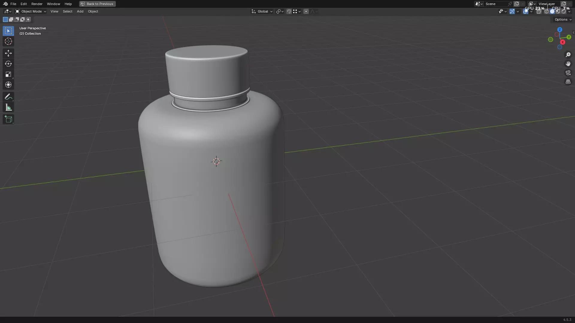 Clear Plastic Bottle PBR 3D model_2