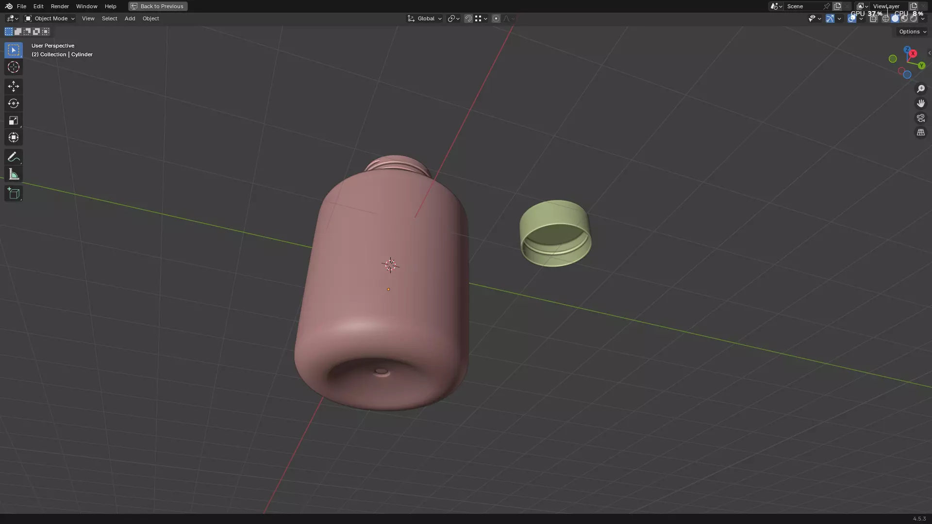 Clear Plastic Bottle PBR 3D model_27