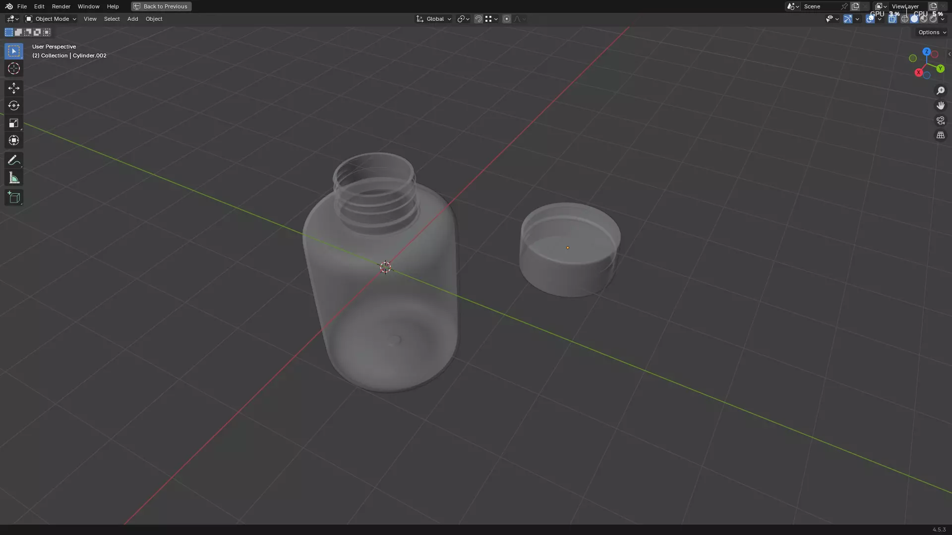 Clear Plastic Bottle PBR 3D model_14