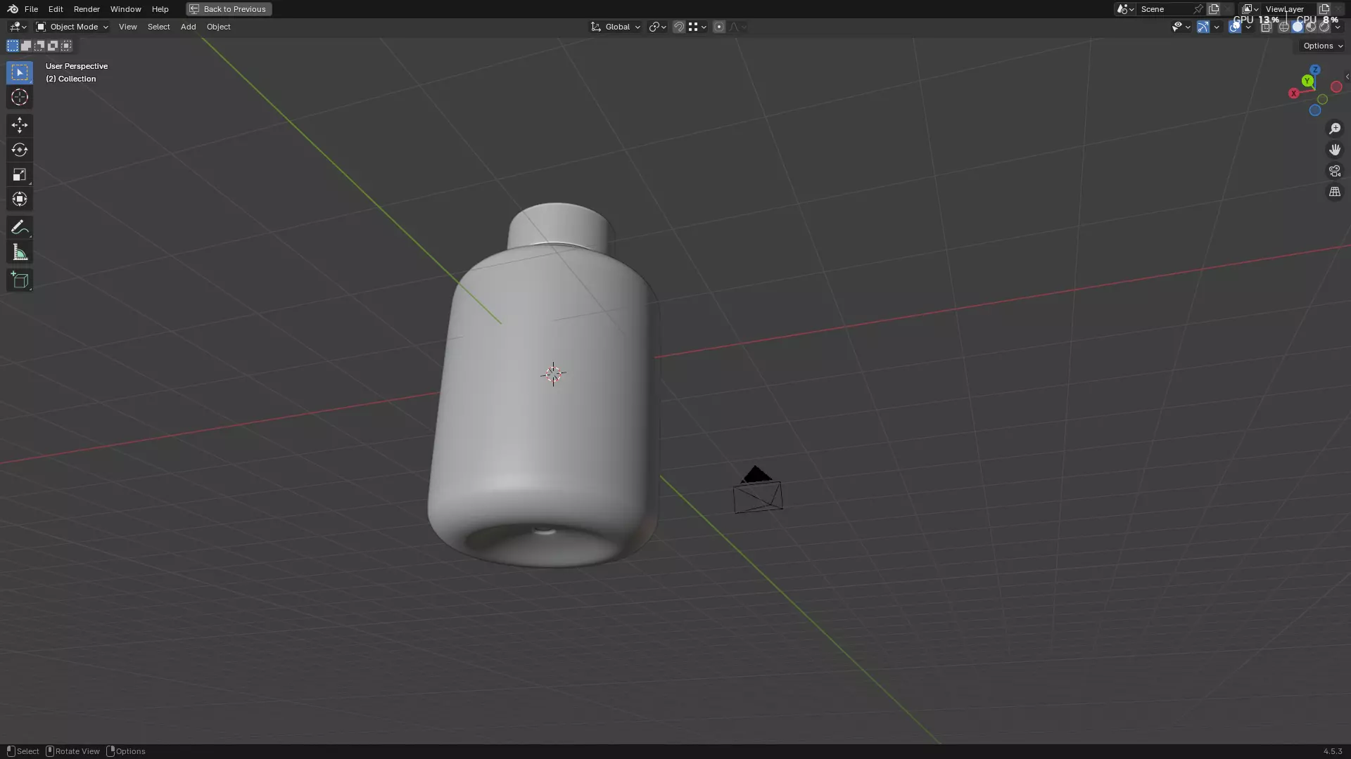 Clear Plastic Bottle PBR 3D model_3
