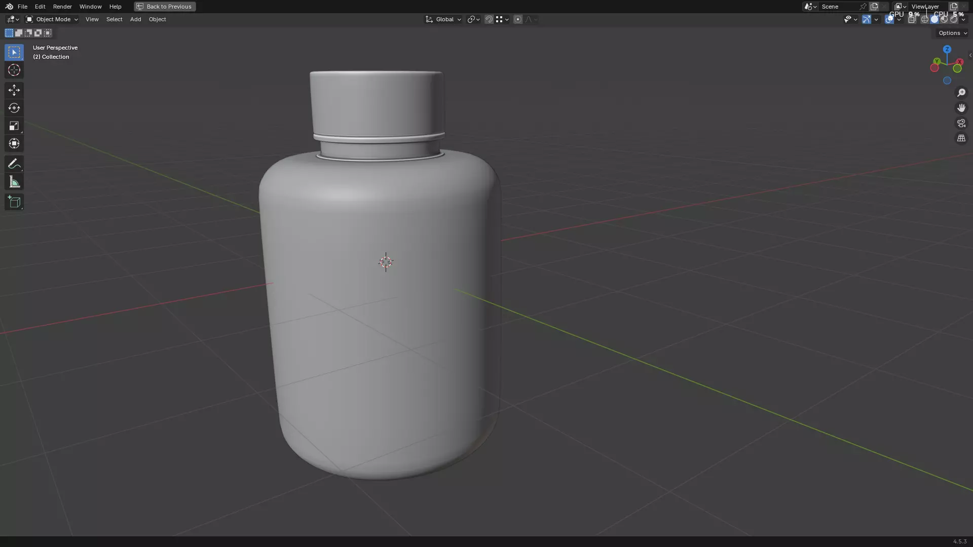Clear Plastic Bottle PBR 3D model_4