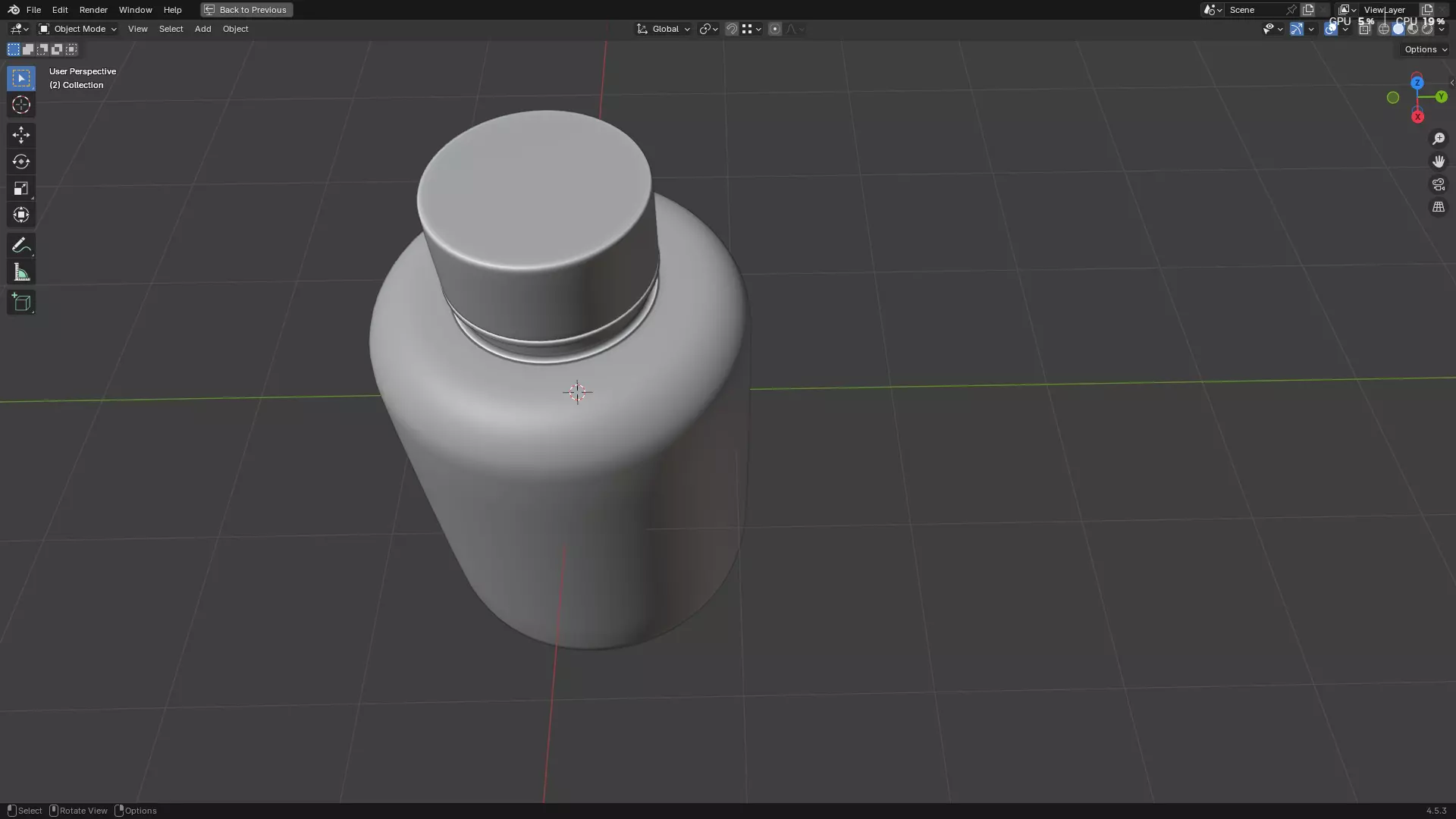 Clear Plastic Bottle PBR 3D model_5