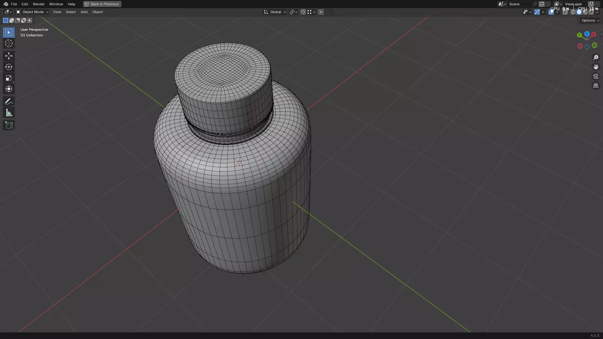 Clear Plastic Bottle PBR 3D model_7
