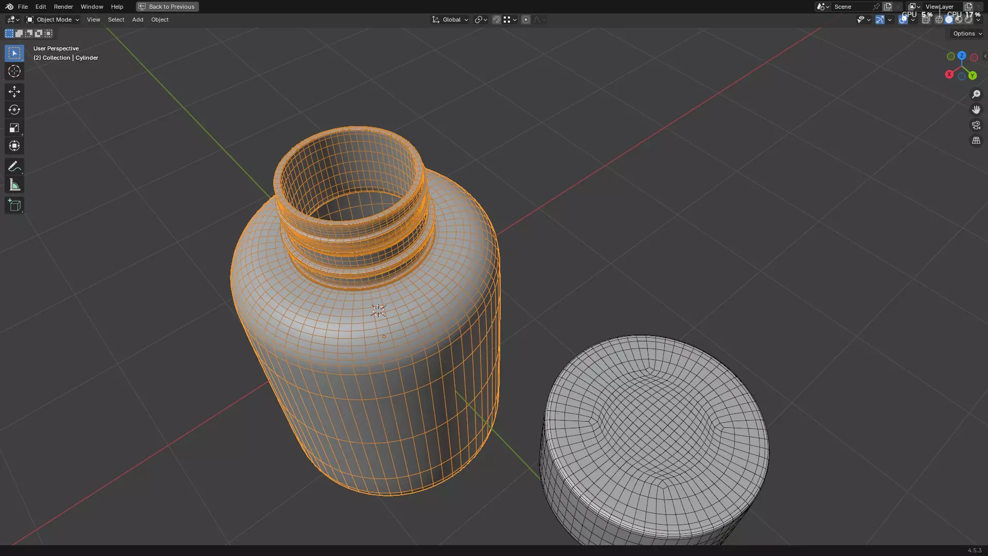 Clear Plastic Bottle PBR 3D model_24