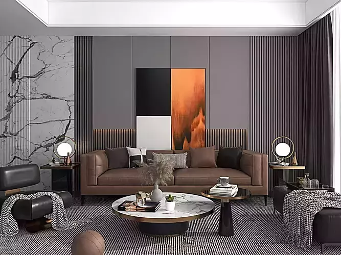 Interior Living Room Scene 