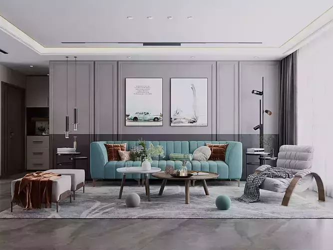 Interior Living Room Scene