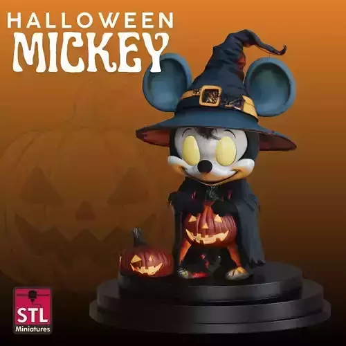 Mickey Halloween STL Spooky Cartoon