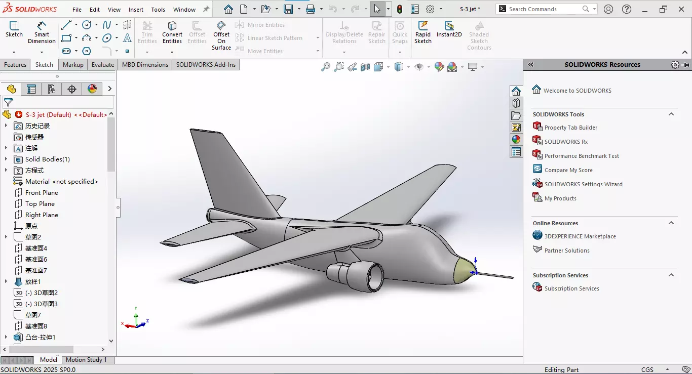 S-3 Viking anti-submarine aircraft jet 3D print model_0