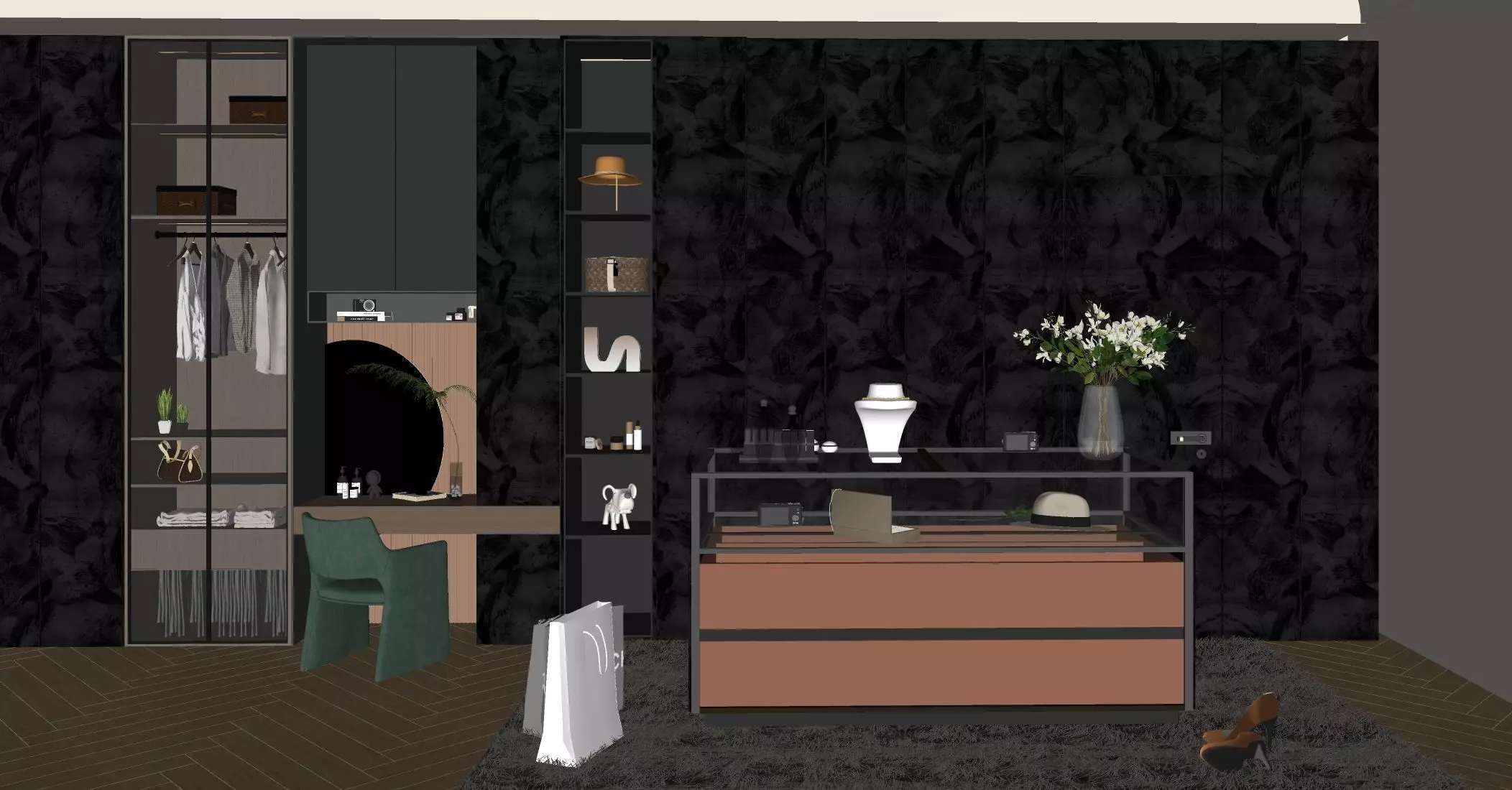 walk-in closet 3D model_3