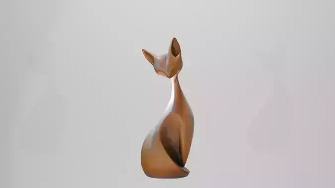 abstract fox sculpture
