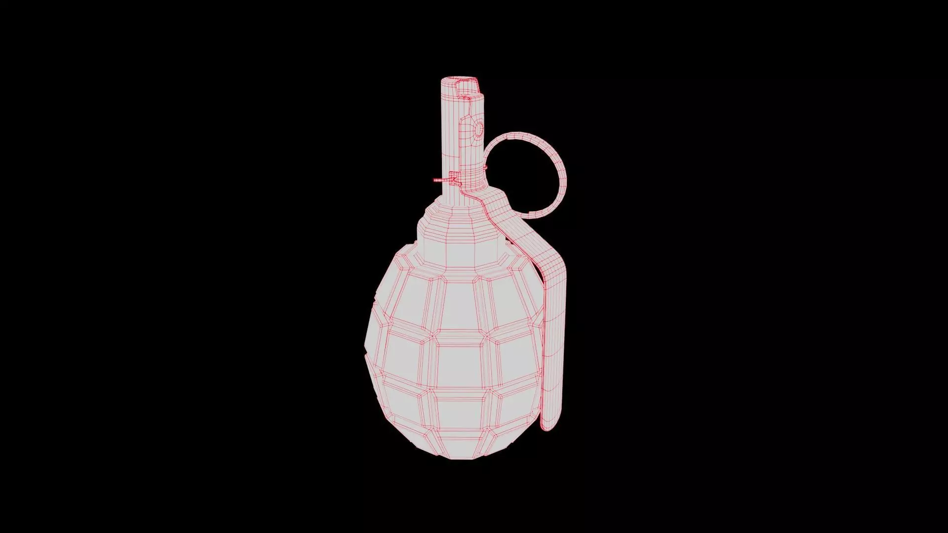 F1 Grenade Soviet Low-poly 3D model_7