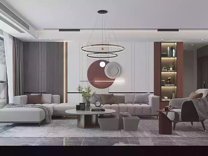 Interior Living Room Scene 