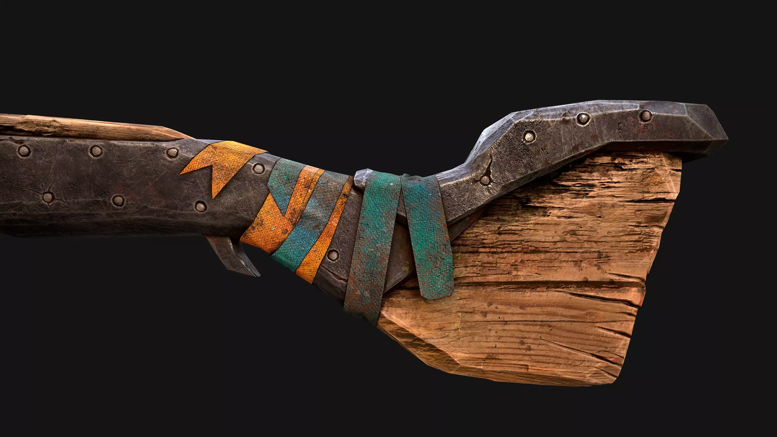 Medieval Crossbow and Arrow Bolt Weapon   Low-poly 3D model_15