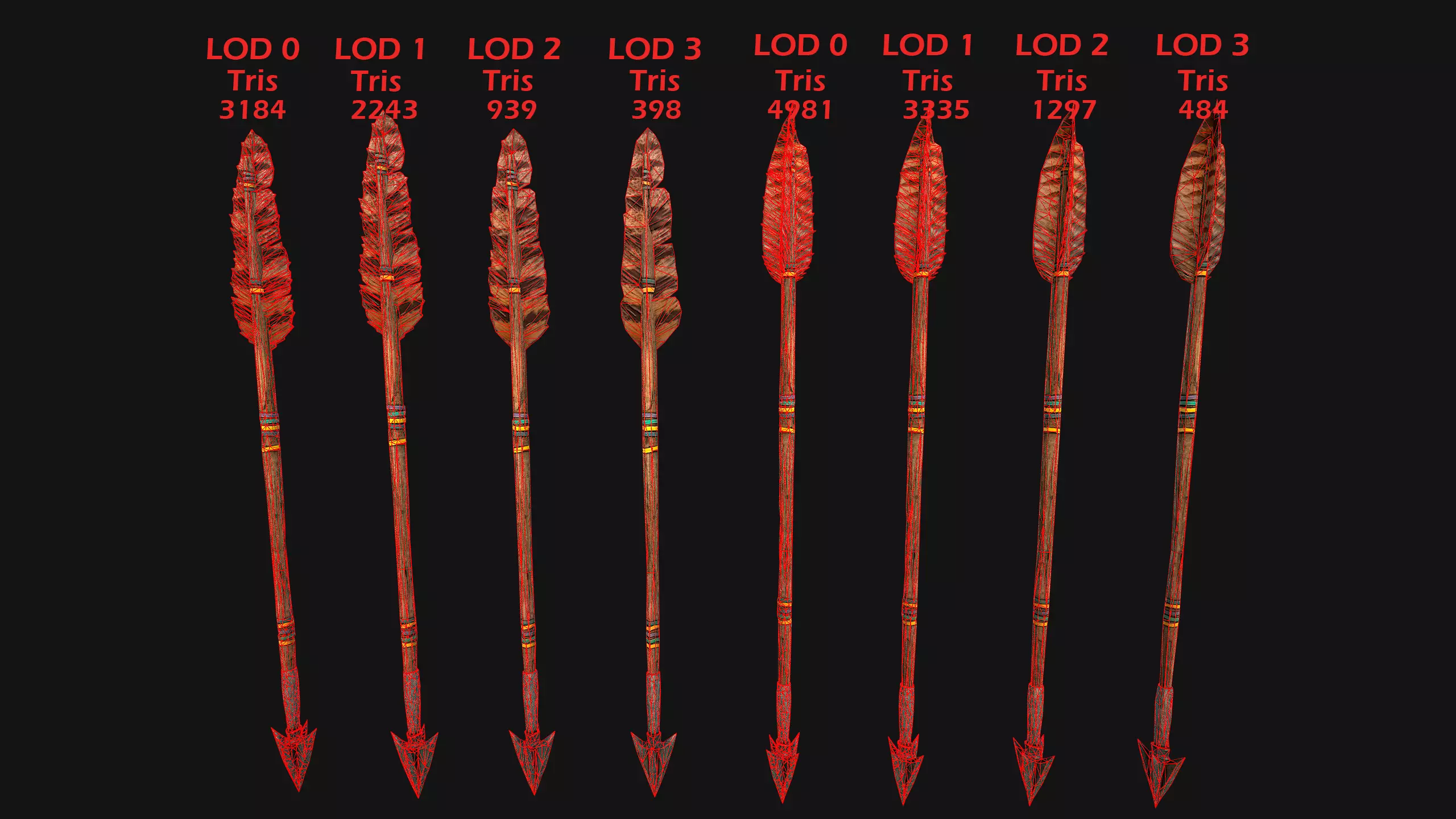 Medieval Crossbow and Arrow Bolt Weapon   Low-poly 3D model_27