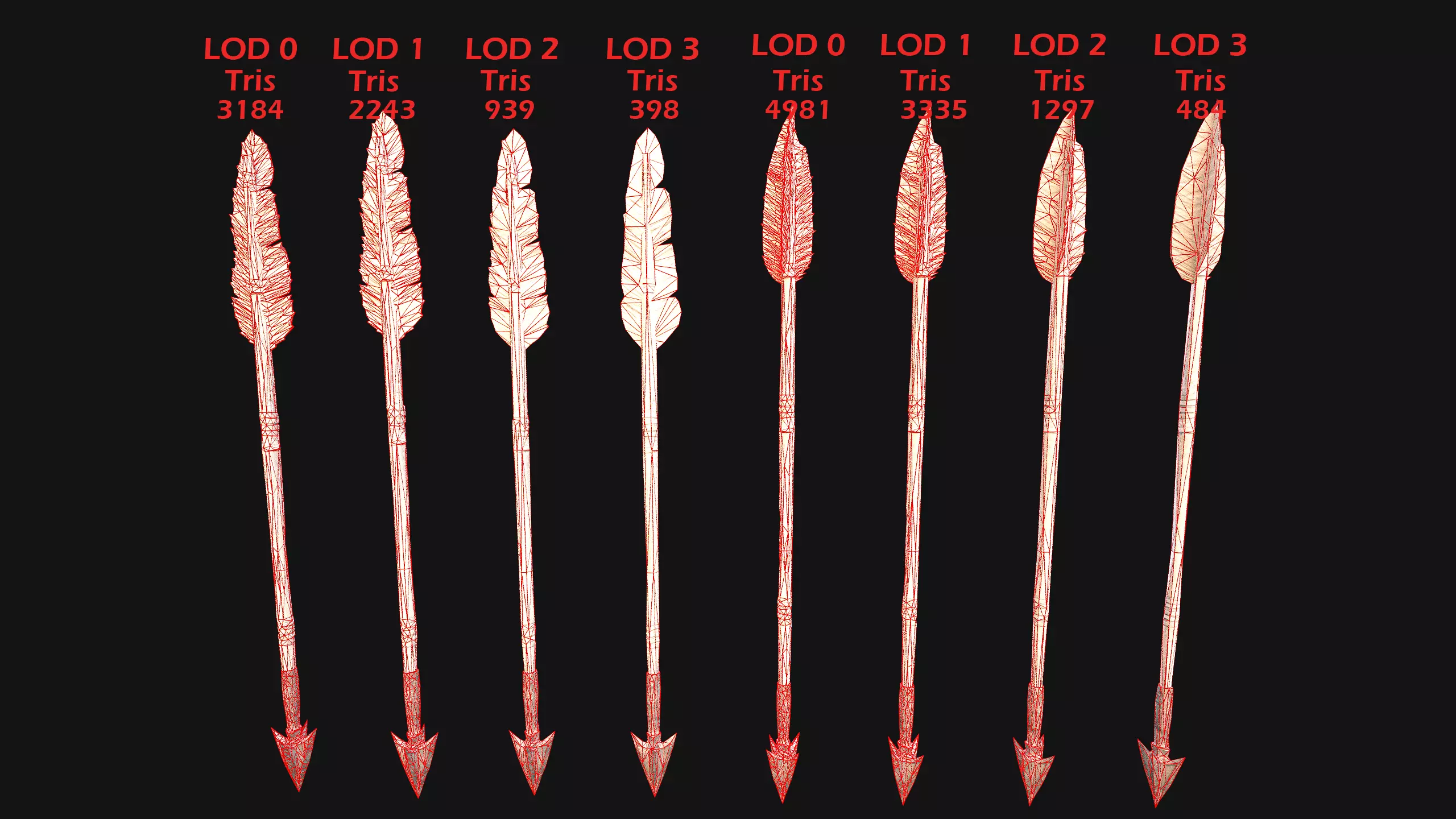 Medieval Crossbow and Arrow Bolt Weapon   Low-poly 3D model_5