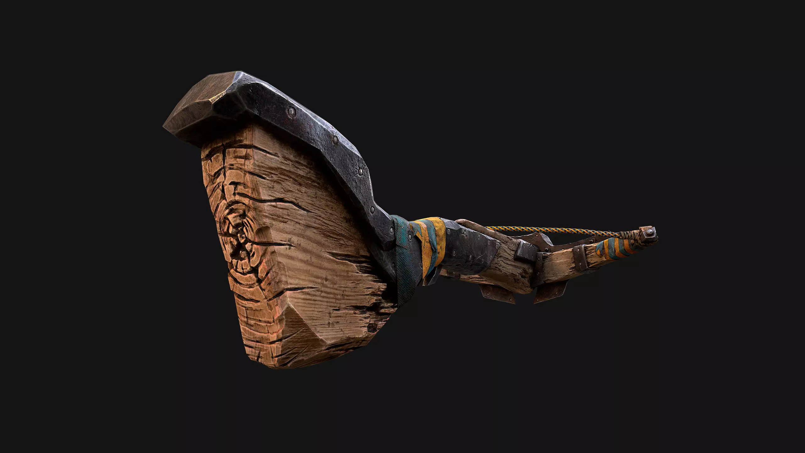 Medieval Crossbow and Arrow Bolt Weapon   Low-poly 3D model_21