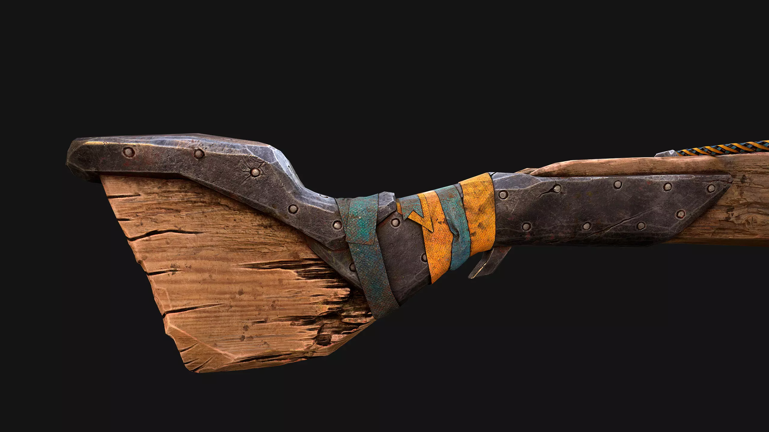 Medieval Crossbow and Arrow Bolt Weapon   Low-poly 3D model_16