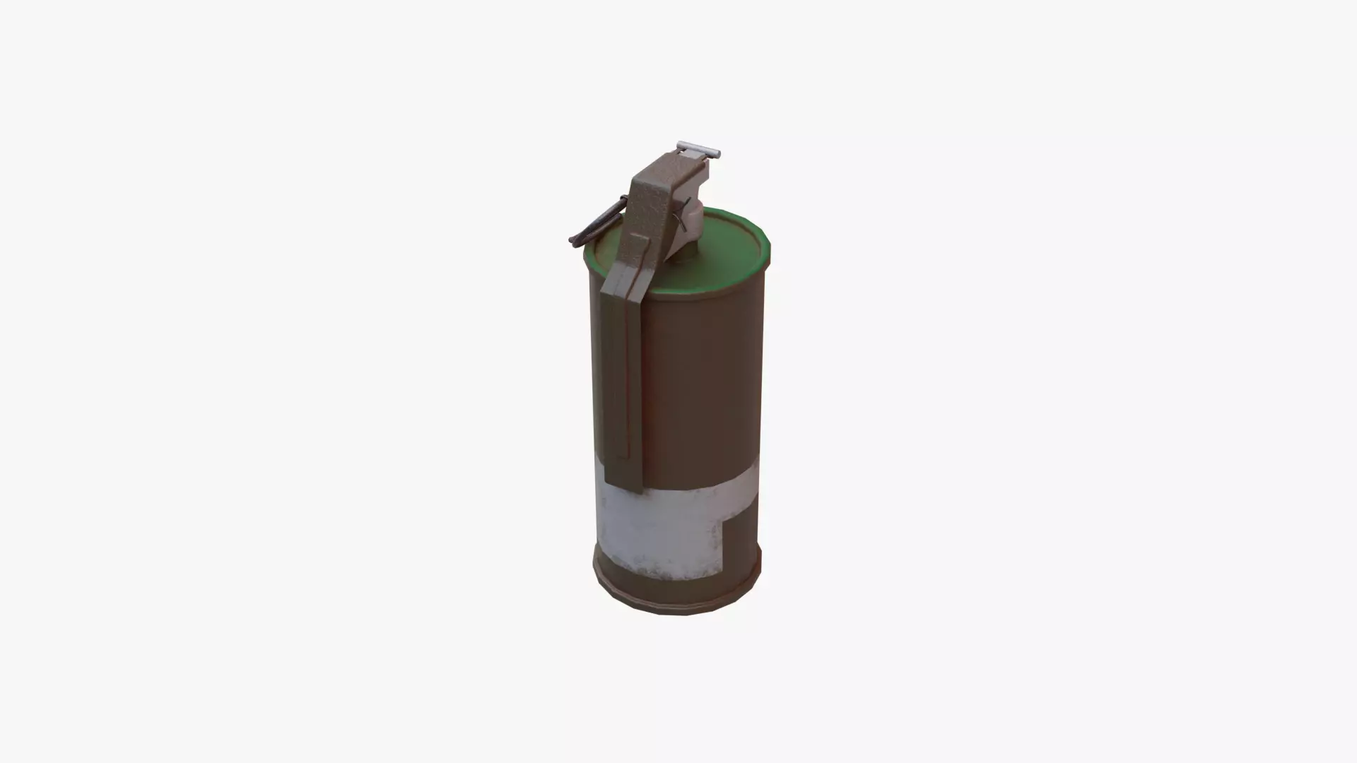 M18 Smoke Grenade Green Low-poly 3D model_3
