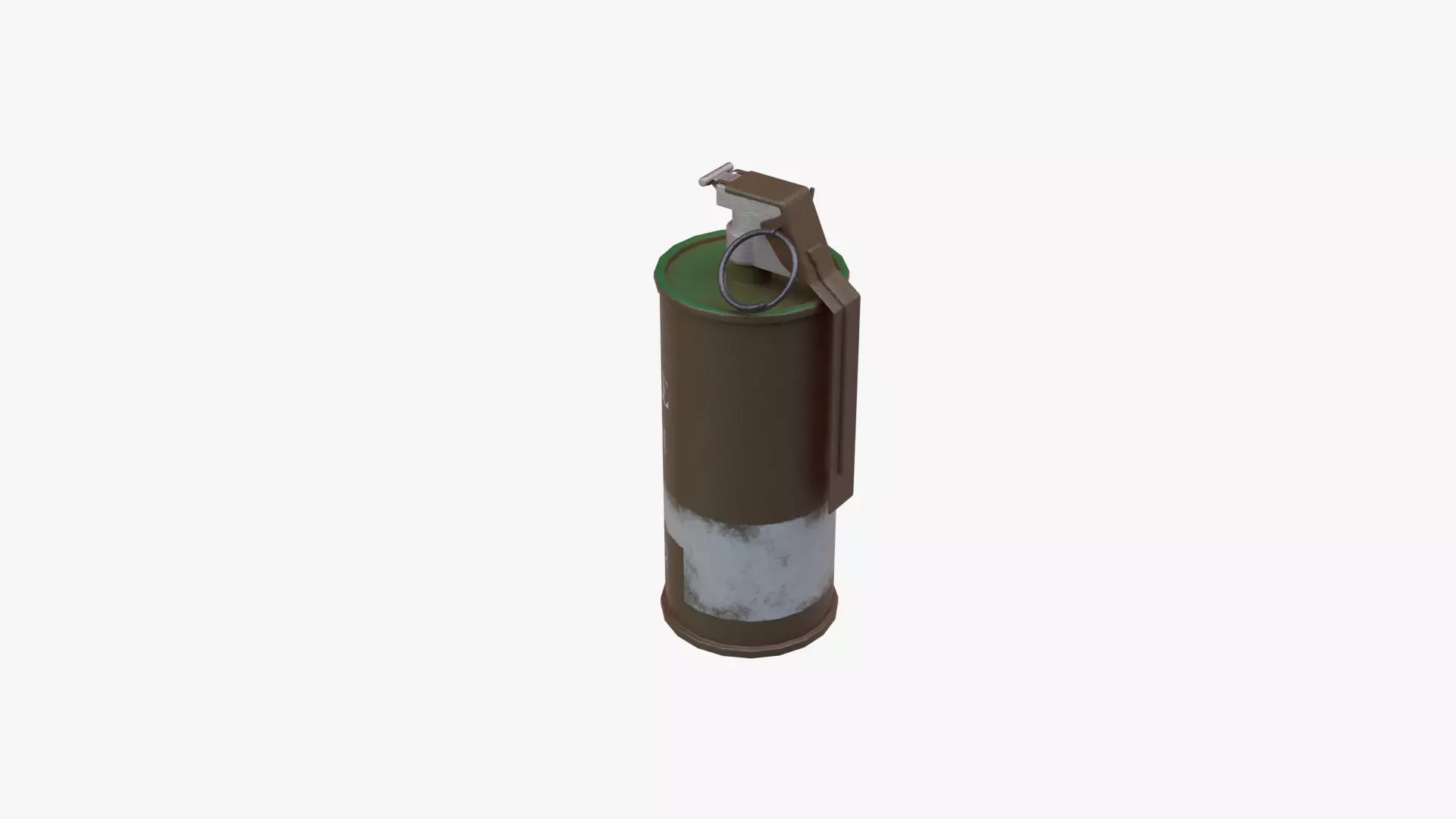 M18 Smoke Grenade Green Low-poly 3D model_2
