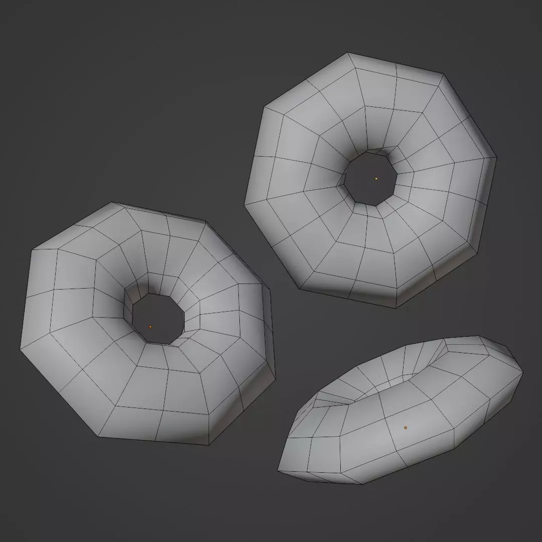 Donut Low Poly Low-poly 3D model_1