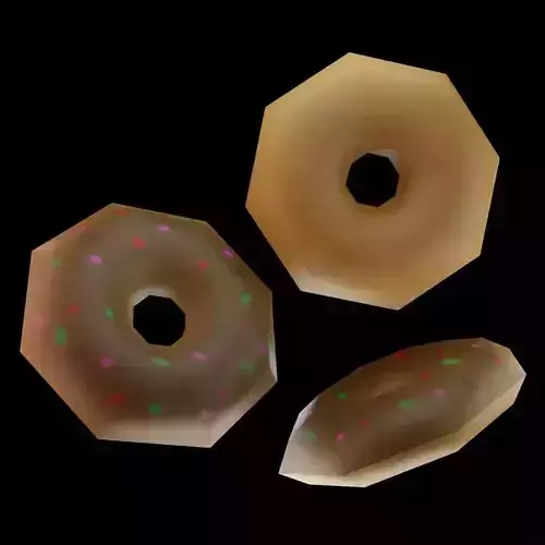 Donut Low Poly Low-poly 3D model