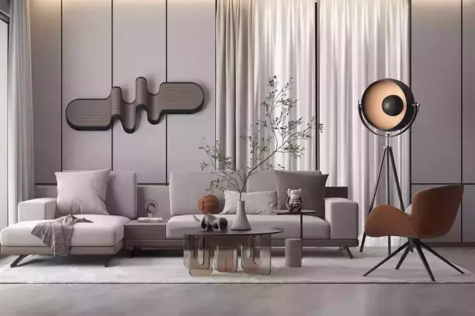 Interior Living Room Scene