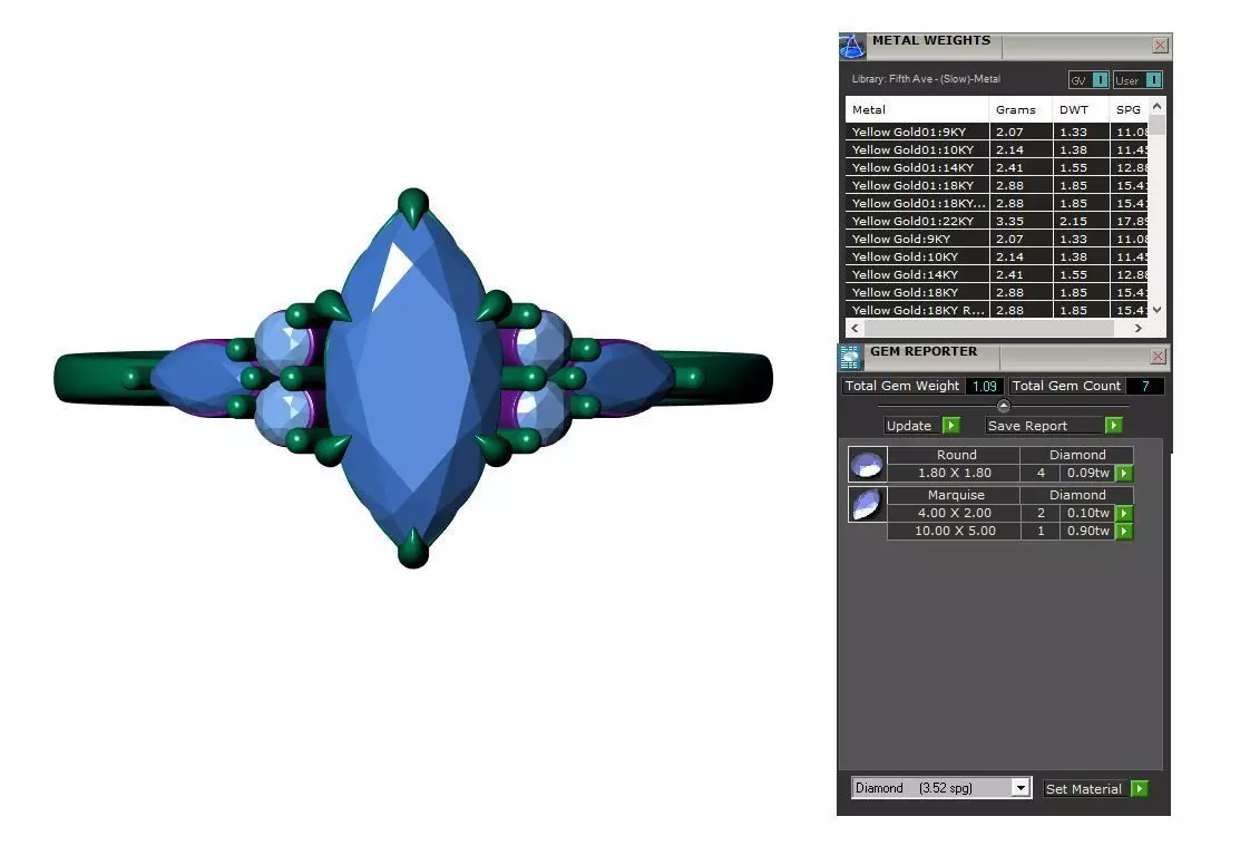 Solitaire ring 3D print model_7