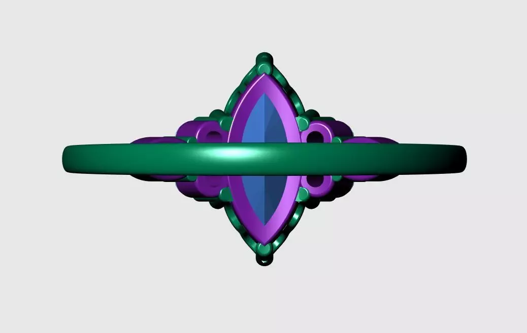 Solitaire ring 3D print model_8