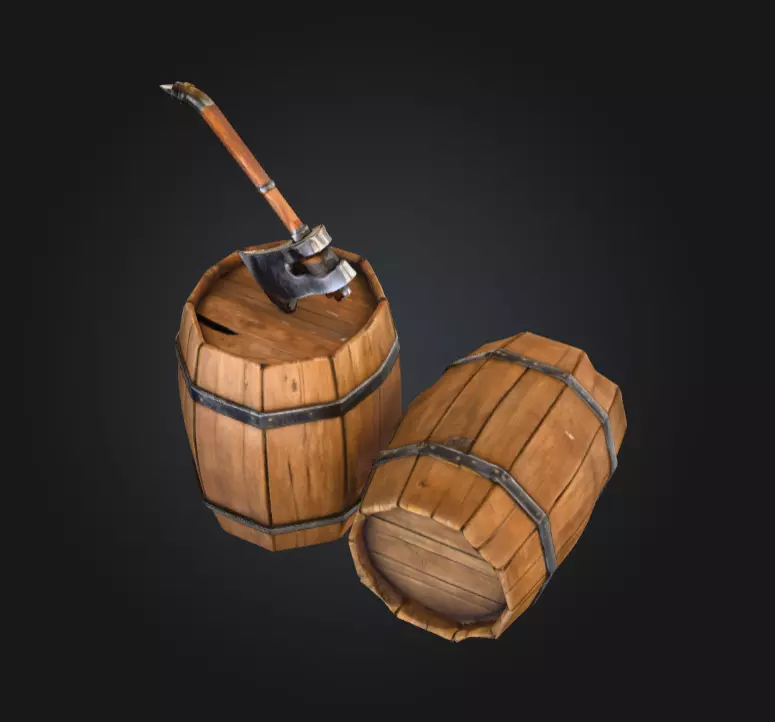 Barrel Splitter Low-poly 3D model_10