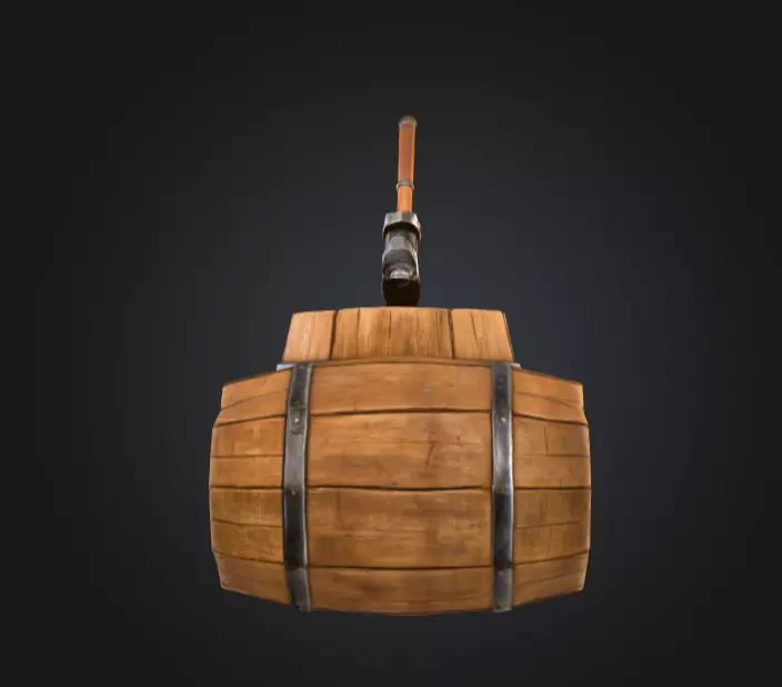 Barrel Splitter Low-poly 3D model_4